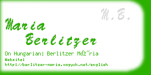 maria berlitzer business card